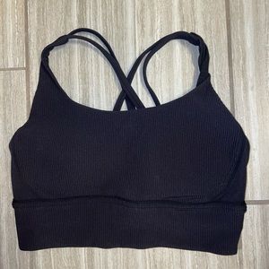 Lululemon Energy Bra Longline Ribbed Medium Support